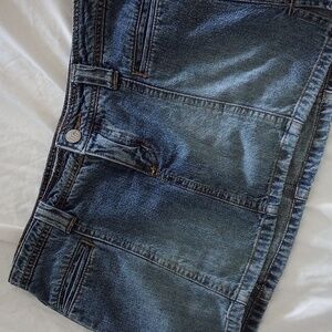 lilu y2k low rise denim mini skirt